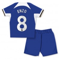 Chelsea Enzo Fernandez #8 Hjemme Trøje Børn 2023-24 Kortærmet (+ Korte bukser)